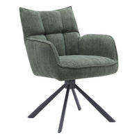 SNURRSTOL  i chenille svart, mörkgrön  - svart/mörkgrön, Design, metall/textil (59/87/65cm) - Niels Andersson