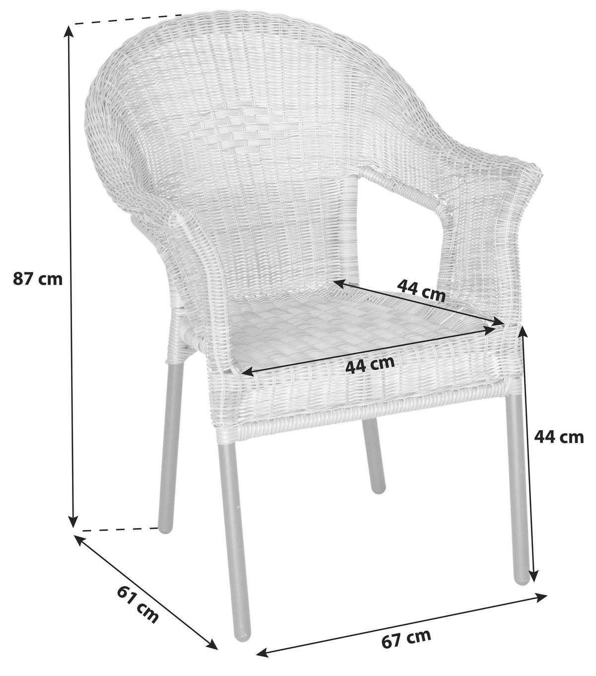 GARTENSESSEL-SET Aluminium Graphitfarben, Naturfarben  - Graphitfarben/Naturfarben, ROMANTIK / LANDHAUS, Kunststoff/Metall (67/87/61cm) - Gardenson