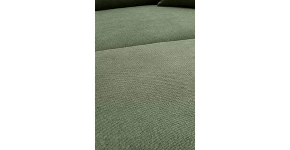 ECKSOFA  in Webstoff Grün  304/196 cm  - Schwarz/Grün, KONVENTIONELL, Textil/Metall (304/196cm) - Hom`in