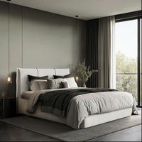 POLSTERBETT 180/200 cm  in Creme  - Creme/Schwarz, Modern, Holz/Holzwerkstoff (180/200cm) - MID.YOU