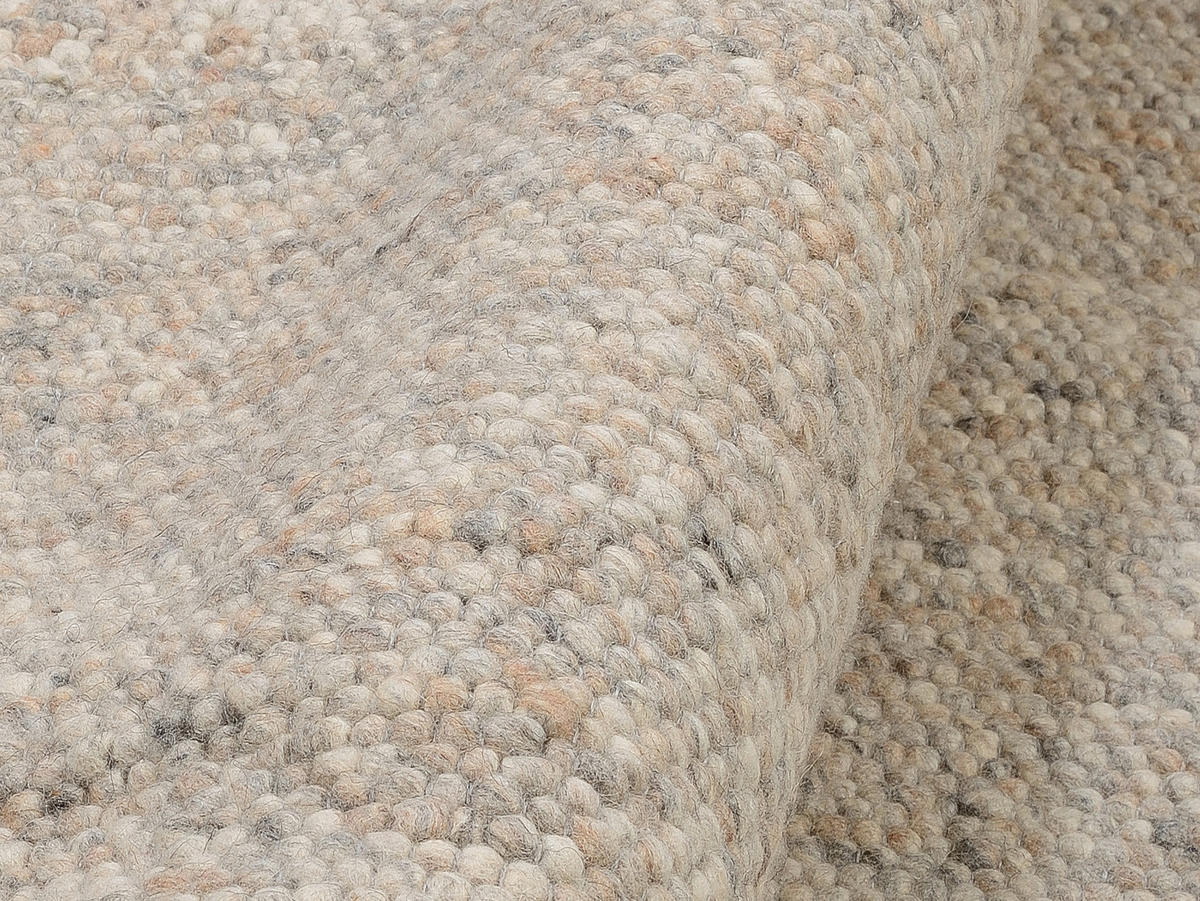 HANDWEBTEPPICH 150/150 cm Helsinki Naturfarben  - Naturfarben, Basics, Textil (150/150cm) - Linea Natura