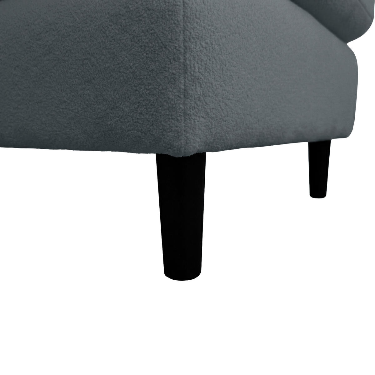 ECKSOFA LAPIT Grau Chenille Zierkissen, Rückenkissen, Bettkasten  - Schwarz/Grau, Design, Holz/Textil (240/170cm) - MID.YOU