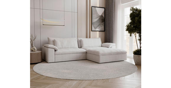 ECKSOFA  in Webstoff Grau  306/198 cm  - Schwarz/Grau, MODERN, Kunststoff/Textil (306/198cm) - Carryhome