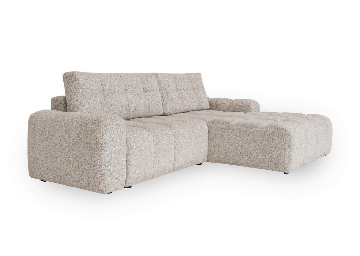 ECKSOFA  in Taupe  268/184 cm  - Taupe/Schwarz, Design, Kunststoff/Textil (268/184cm) - MID.YOU