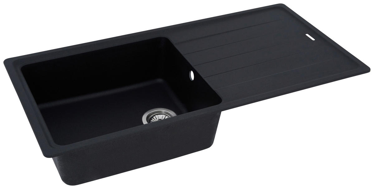 SPÜLE 1725COLUMBIA100X50S  - Schwarz, Trend, Stein (100/18,5/50cm) - Respekta