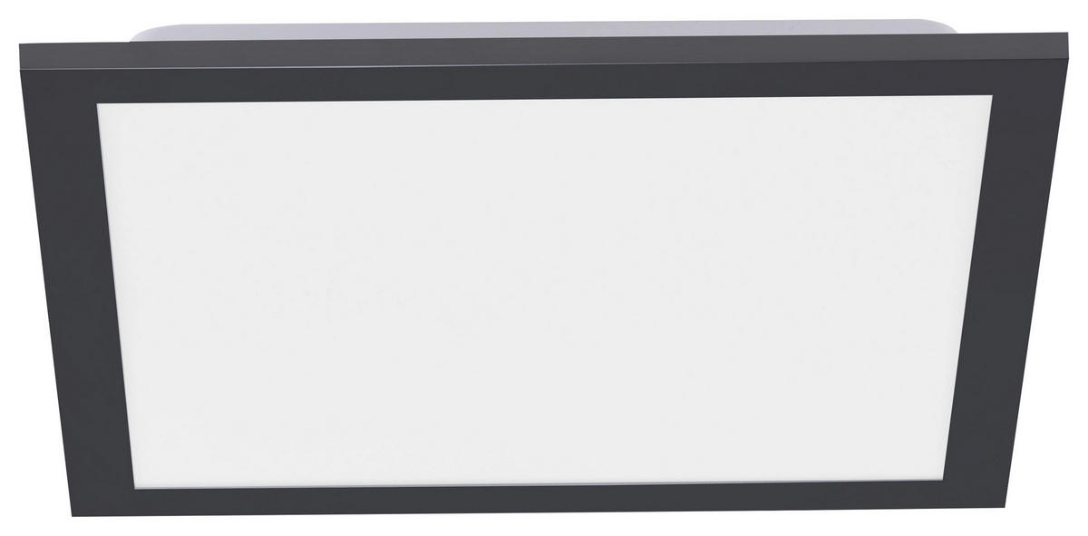 LED-DECKENLEUCHTE 29,5/29,5/6 cm   - Schwarz, Basics, Kunststoff/Metall (29,5/29,5/6cm)