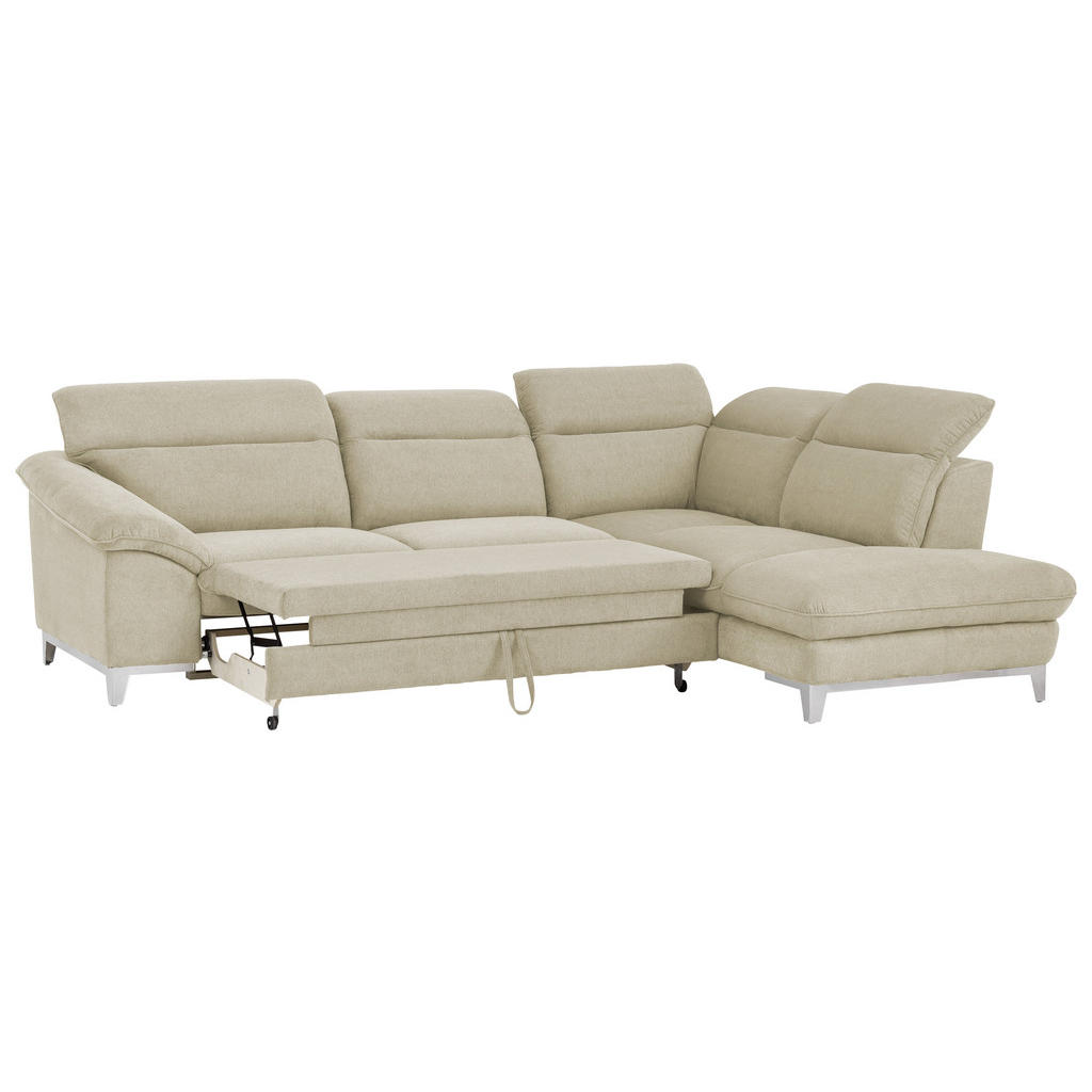 Thumbnail - Livetastic Ecksofa, Beige, Textil, 4-Sitzer, Ottomane links, L-Form, 293x232 cm, Made in EU, Schlafen auf Sitzhöhe, Wohn...