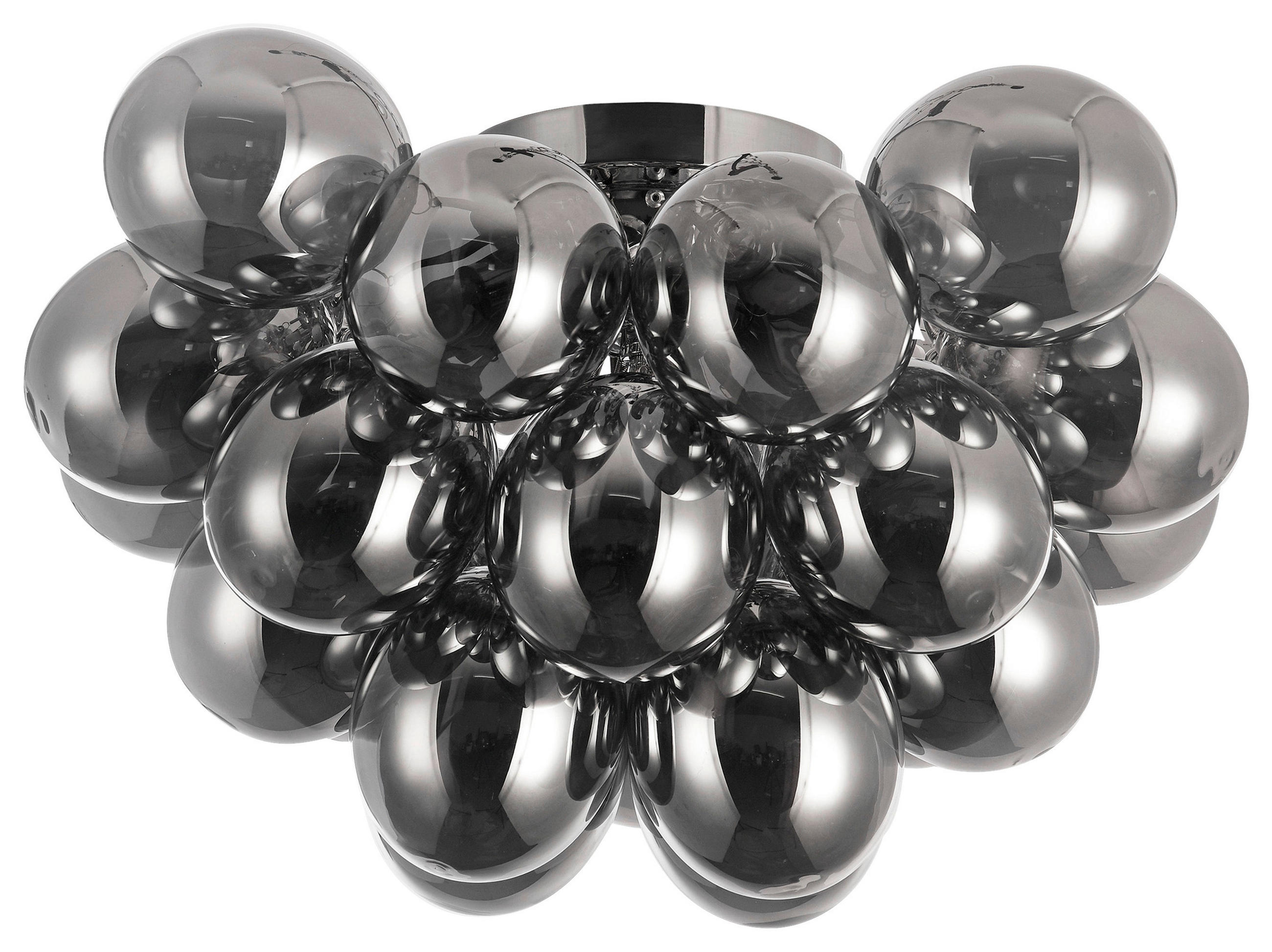 STROPNÉ SVIETIDLO, 50/29,5/50 cm - niklová, Trend, kov/sklo (50/29,5/50cm)