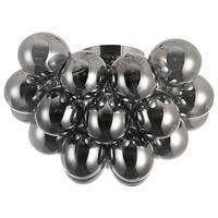 STROPNÉ SVIETIDLO, 50/29,5/50 cm - niklová, Trend, kov/sklo (50/29,5/50cm)