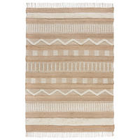HANDWEBTEPPICH 230/160 cm Creme, Naturfarben  - Creme/Naturfarben, Basics, Textil (230/160cm)