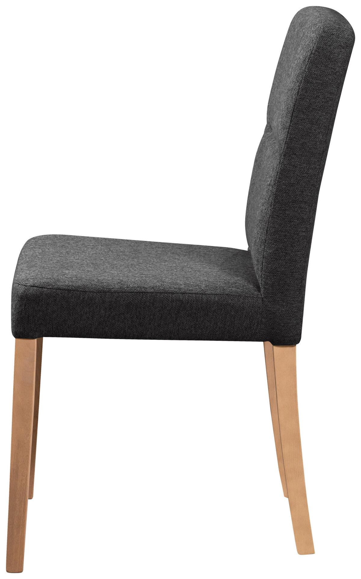STUHL - Eichefarben/Schwarz, KONVENTIONELL, Holz/Textil (43/91/58cm)