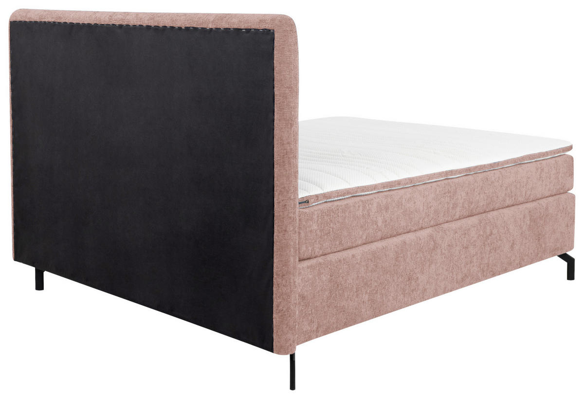 BOXSPRINGBETT 180/200 cm  in Rosa  - Schwarz/Rosa, Design, Textil/Metall (180/200cm) - Esposa