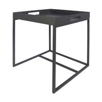 BEISTELLTISCH 40/45/40 cm Grau quadratisch  - Weiß/Grau, Design, Metall (40/45/40cm) - P & B
