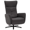 RELAXSESSEL Leder Dunkelbraun  - Dunkelbraun/Schwarz, Design, Leder/Metall (76/112/83cm) - Beldomo Speed