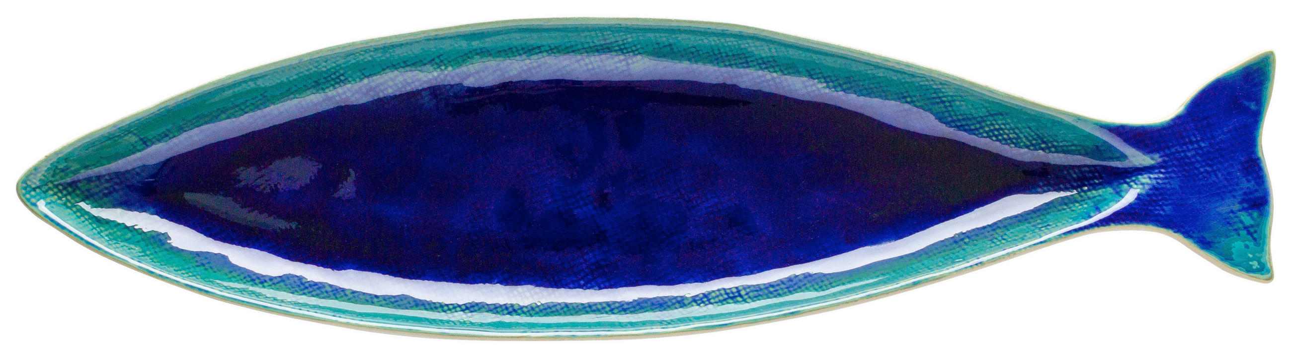 Costa Nova Servierplatte Dori Blau 12x3.9x43 cm