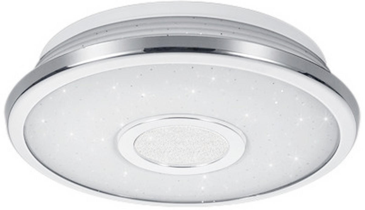 STROPNÉ LED SVIETIDLO, 21,0/5,0 cm  - biela/chrómová, Basics, plast (21,0/5,0cm) - Novel