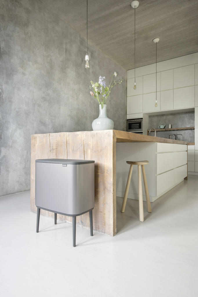 ODPADKOVÝ KOŠ  36 l - šedá/černá, Design, kov/plast (54/68/31,5cm) - Brabantia