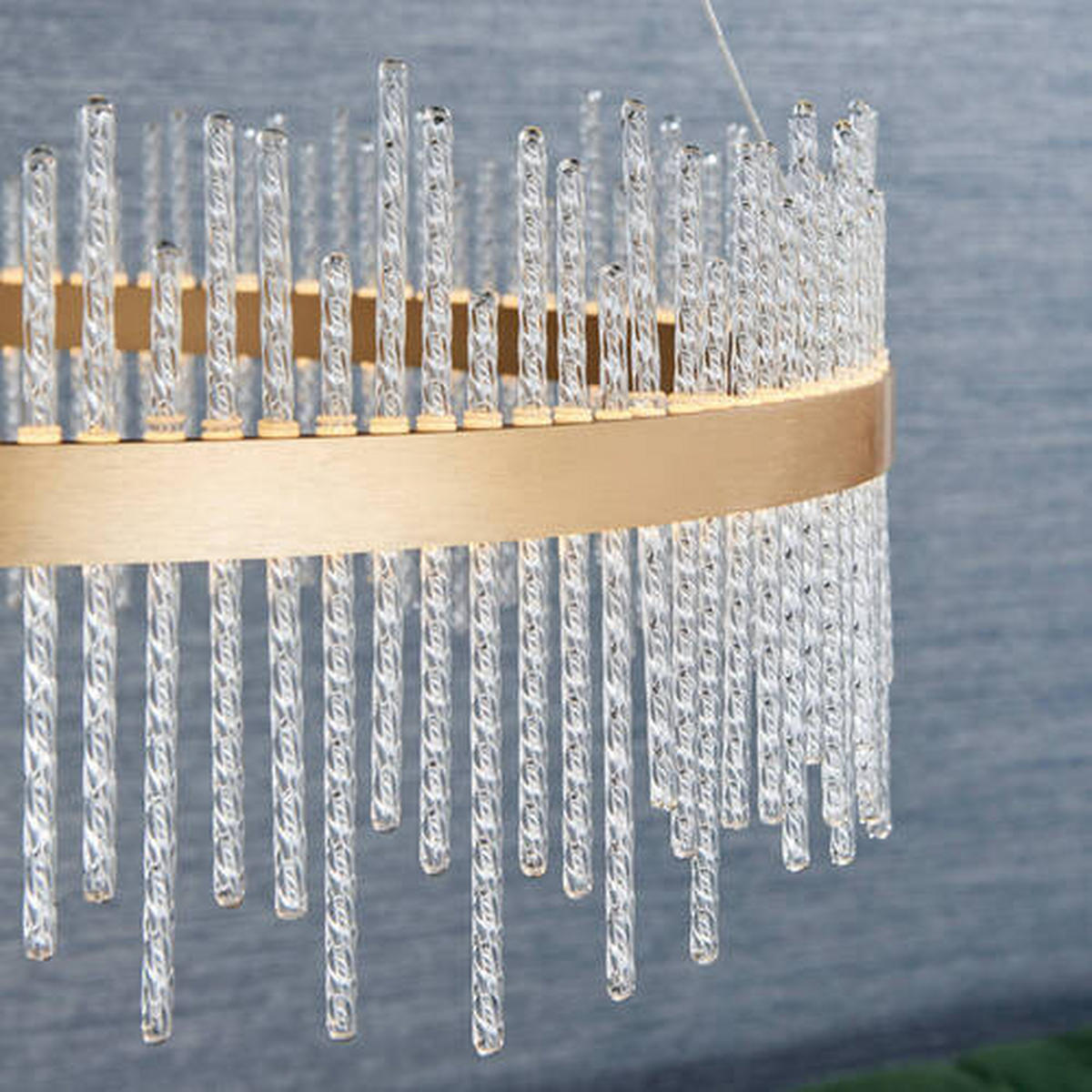 LED-HÄNGELEUCHTE 70/120 cm  - Bronzefarben/Nickelfarben, KONVENTIONELL, Glas/Kunststoff (70/120cm) - ENDON