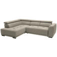 ECKSOFA in Feincord Beige  205/284 cm  - Beige/Schwarz, Design, Kunststoff/Textil (205/284cm) - Xora