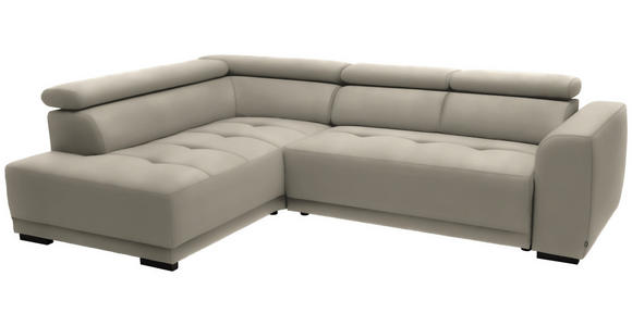 ECKSOFA in Feincord Beige 205/284 cm - Beige/Schwarz, Design, Kunststoff/Textil (205/284cm) - Xora