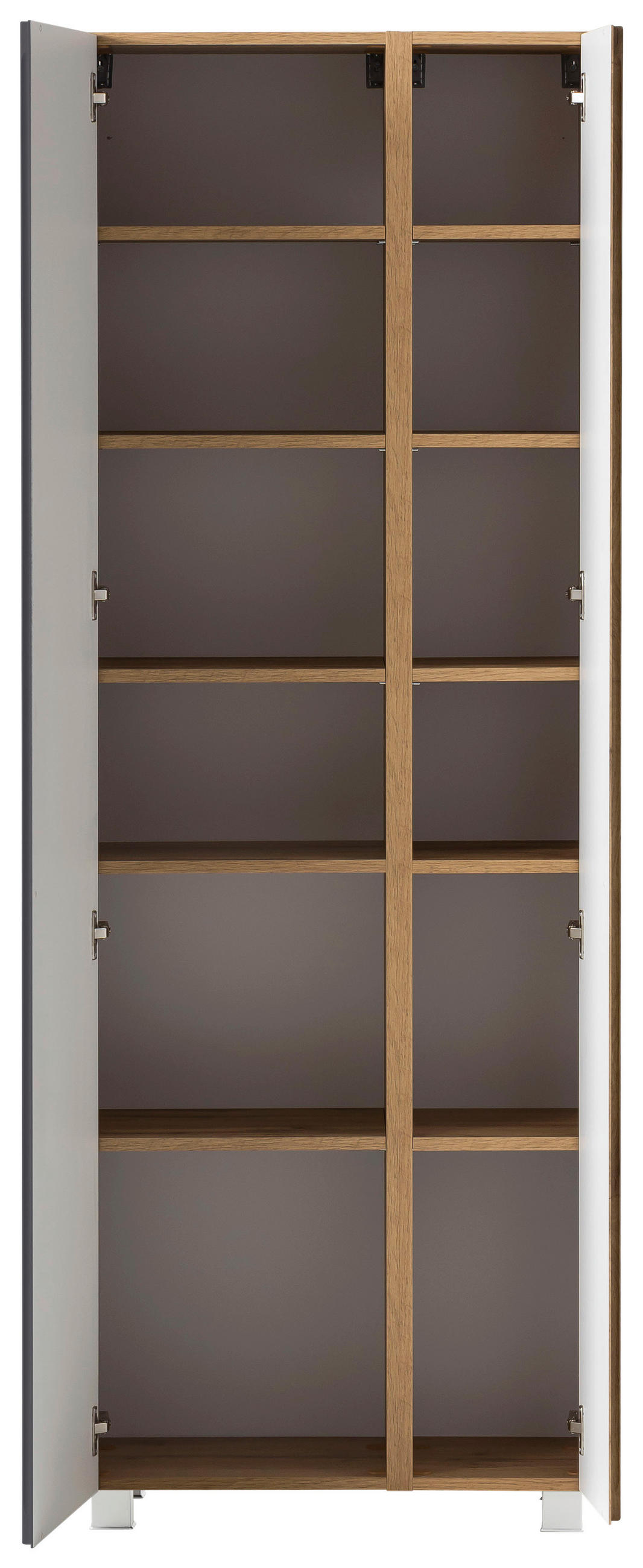 HOCHSCHRANK 65/180/35 cm  - Eiche Wotan/Grau, MODERN, Holzwerkstoff (65/180/35cm) - Held