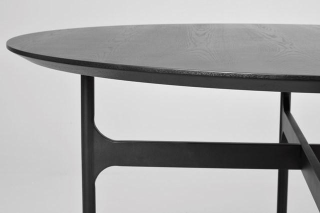 MATBORD i trä 135/135/75 cm - svart, Design, metall/trä (135/135/75cm) - Rowico