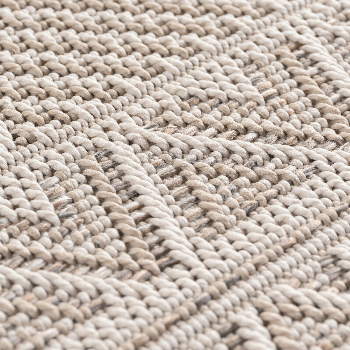 OUTDOORTEPPICH  Wohnzimmer 160 cm DESERT Beige rund  - Beige, Design, Textil (160cm) - Ayyildiz 