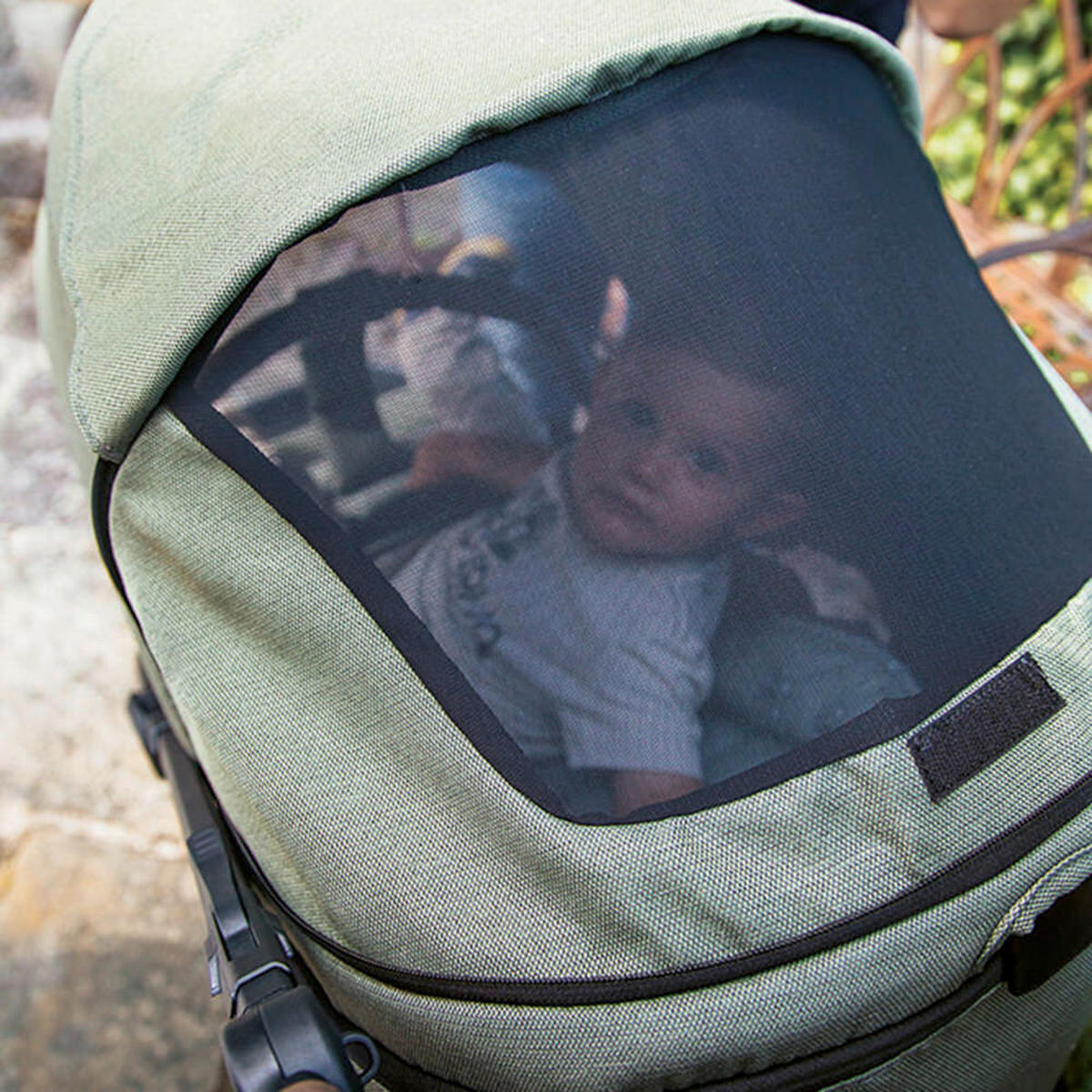 KOMBIKINDERWAGEN  FX4 Swing Set  Bärchen farngrün-tabak-grün  - Schwarz/Hellgrün, Basics, Textil (100/55/130cm) - Gesslein