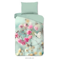 WENDEBETTWÄSCHE Good Morning Renforcé 140/200 cm  - Salbeigrün/Mintgrün, Design, Textil (140/200cm)