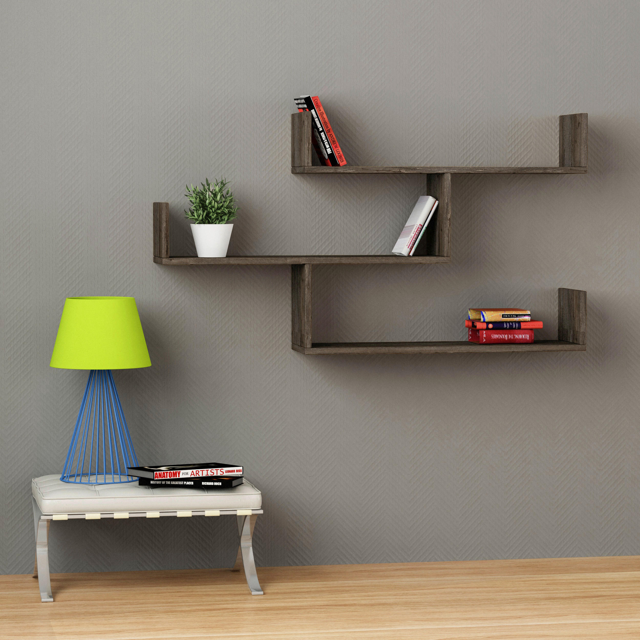 WANDREGAL Dunkelbraun  - Dunkelbraun, Design, Holzwerkstoff (120/67/22cm) - Livetastic
