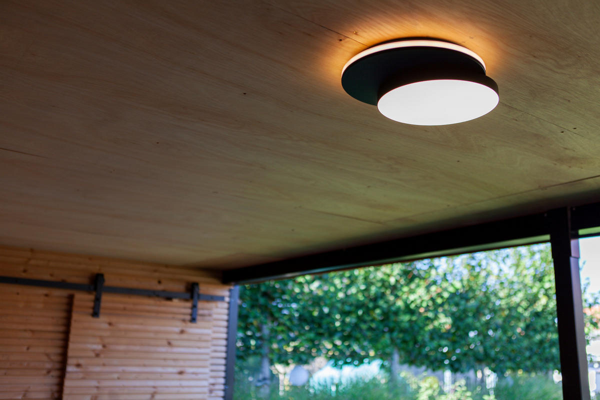 LED-AUßENLEUCHTE Goleta 30/6,3 cm   - Anthrazit/Weiß, Basics, Kunststoff/Metall (30/6,3cm)