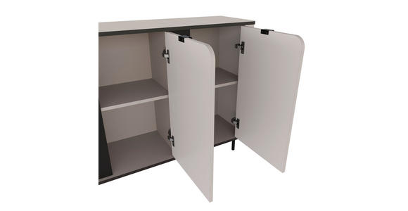 SIDEBOARD  in 136,8/82/35,2 cm  - Kaschmir/Schwarz, MODERN, Holzwerkstoff/Kunststoff (136,8/82/35,2cm) - Carryhome