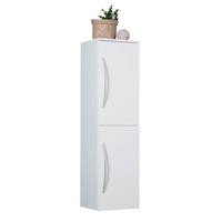 SREDNJI ORMARIĆ   - bijela/boje kroma, Moderno, staklo/drvni materijal (35/128/32cm) - Ti'me