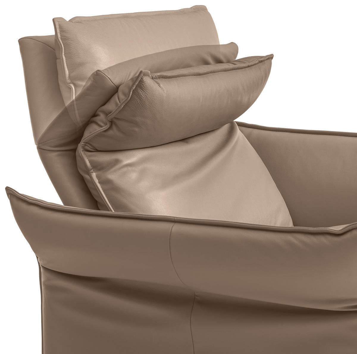 SESSEL Porto Echtleder Grau    - Chromfarben/Grau, KONVENTIONELL, Leder (88/93/88cm) - Erpo