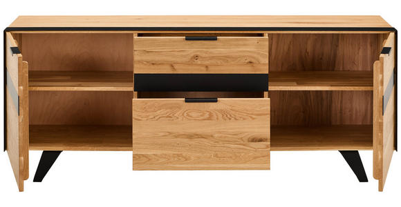 LOWBOARD  in 181/62/42 cm  - Schwarz, KONVENTIONELL, Holz/Holzwerkstoff (181/62/42cm) - Landscape