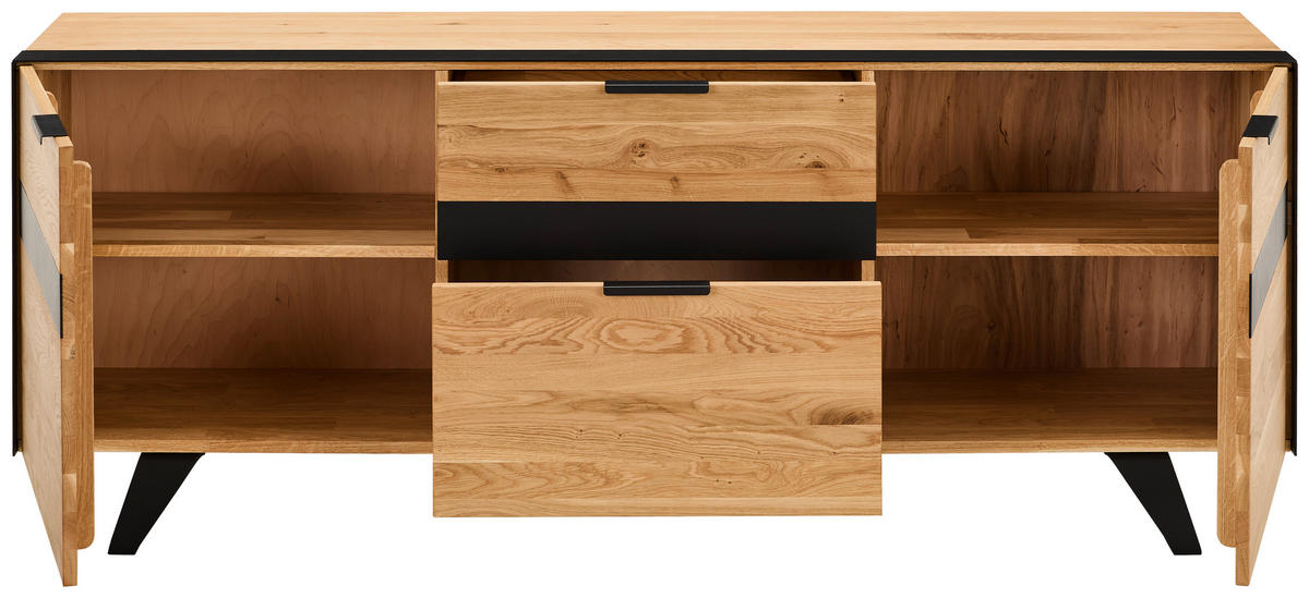 LOWBOARD  in 181/62/42 cm  - Schwarz, KONVENTIONELL, Holz/Holzwerkstoff (181/62/42cm) - Landscape