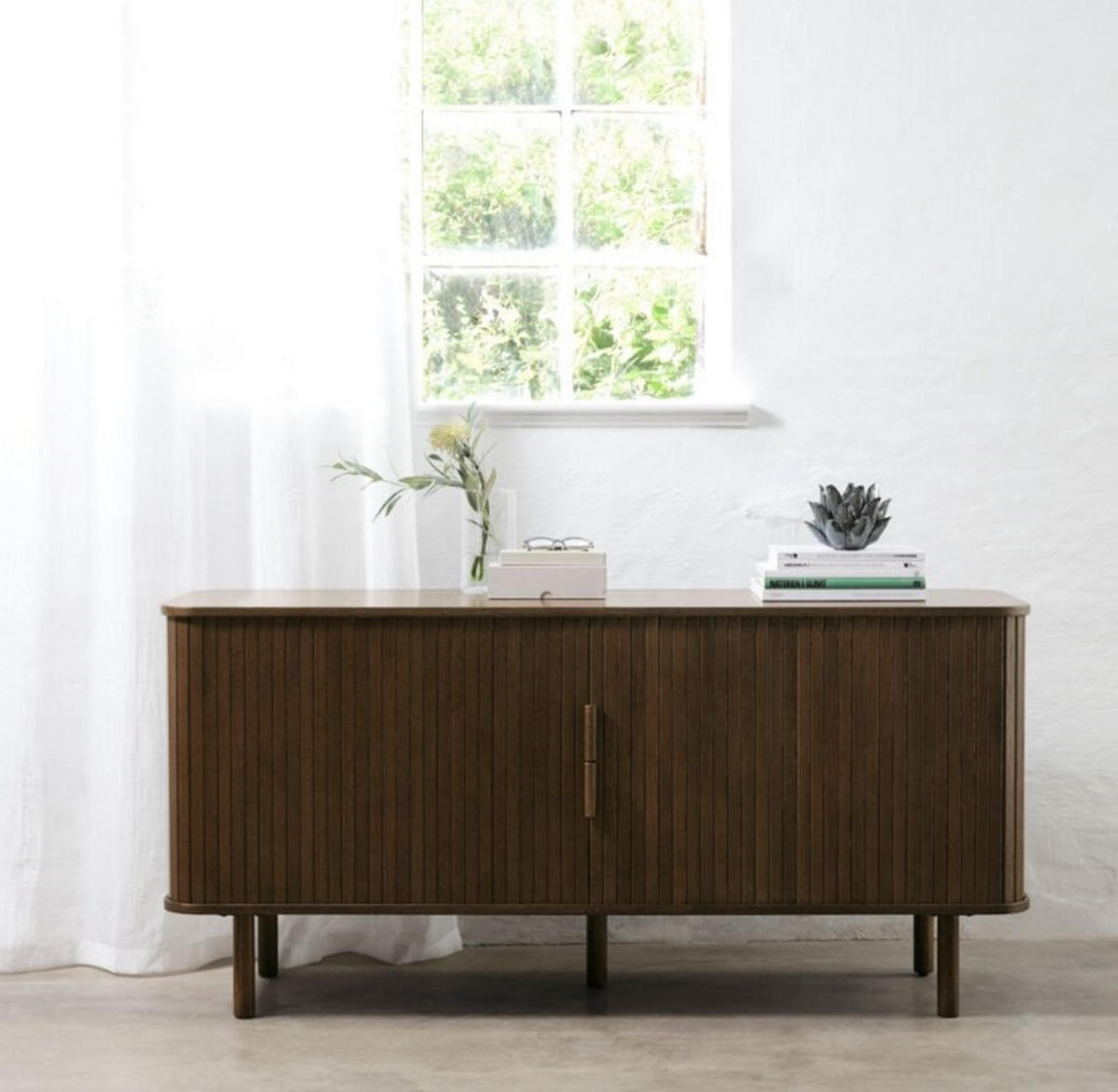 SIDEBOARD mörkbrun  160/76/45 cm  - mörkbrun, Design, trämaterial/trä (160/76/45cm) - Niels Andersson