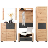 GARDEROBE  in 230/195/45 cm  - Anthrazit/Eiche Artisan, KONVENTIONELL, Glas/Holzwerkstoff (230/195/45cm) - Xora