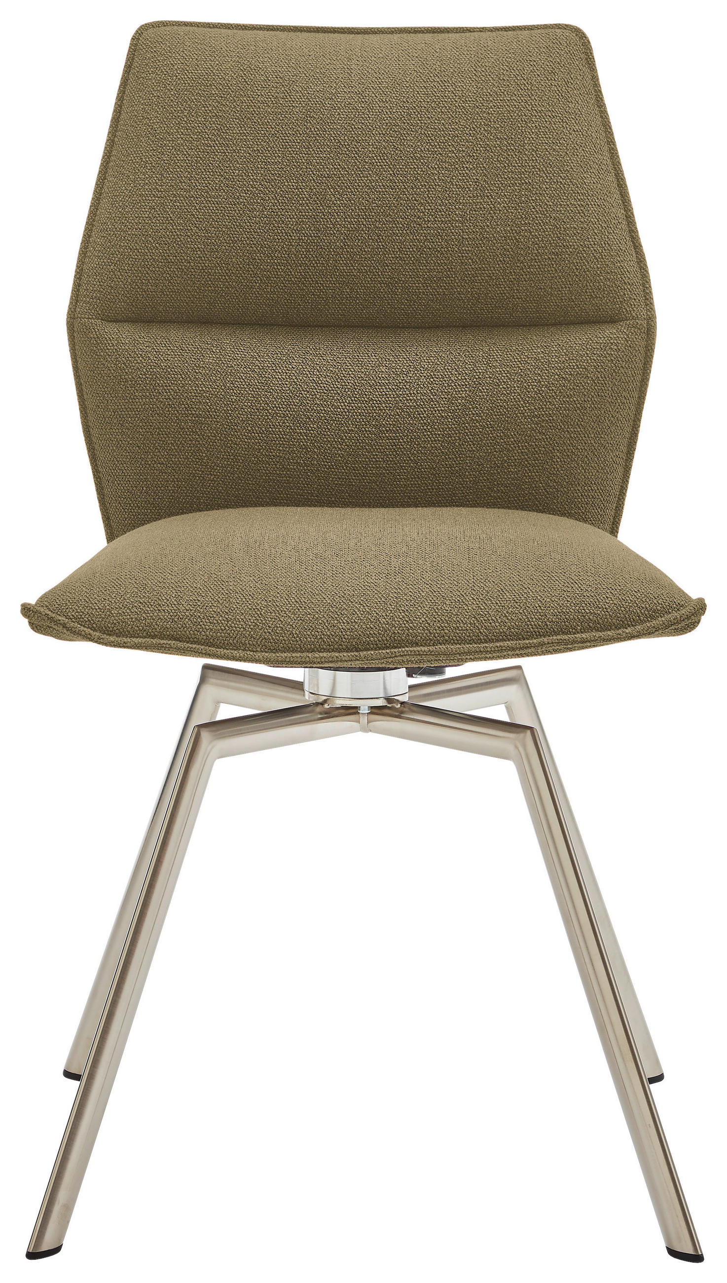 STUHL Edelstahlfarben, Waldgrün  - Waldgrün/Edelstahlfarben, Design, Textil/Metall (49/86/60cm) - Venjakob