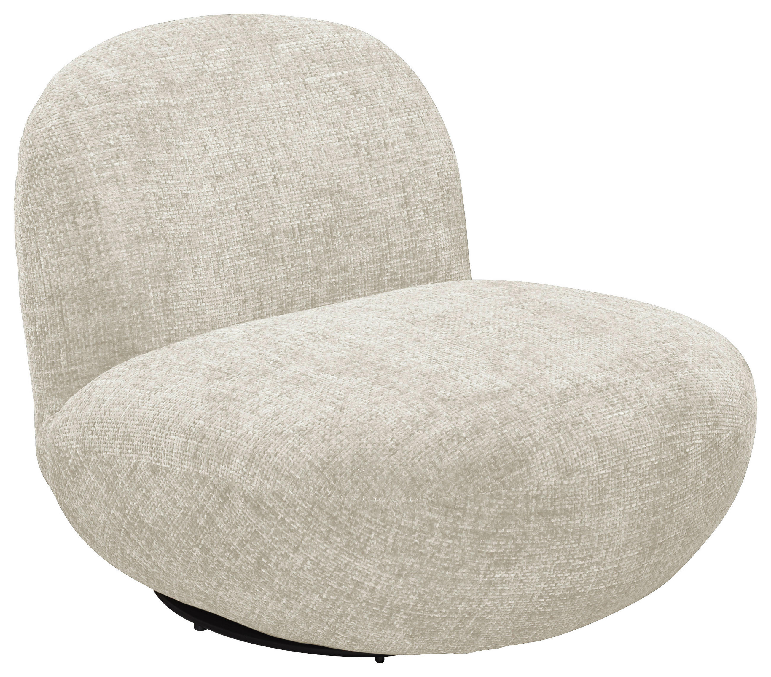 FÅTÖLJ i textil beige  - beige/svart, Modern, metall/textil (85/70/99cm) - MID.YOU