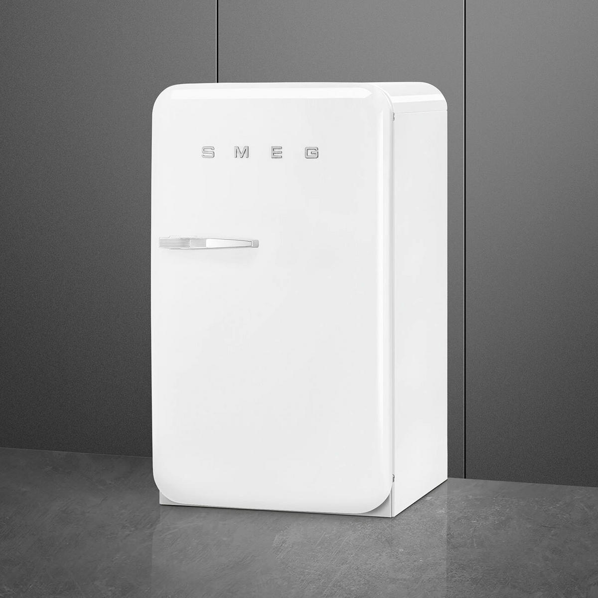 KÜHLSCHRANK 54.5/97.0/70.1 cm  - Weiss Hochglanz, Trend, Metall (54.5/97.0/70.1cm) - SMEG