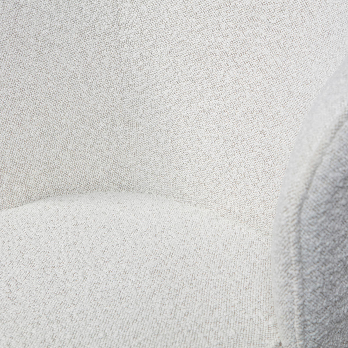 ARMLEHNSTUHL-SET 2 Stück stapelbar, Bezug abnehmbar Bouclé  - Schwarz/Naturfarben, Design, Textil/Metall (60/77/59cm) - Livetastic