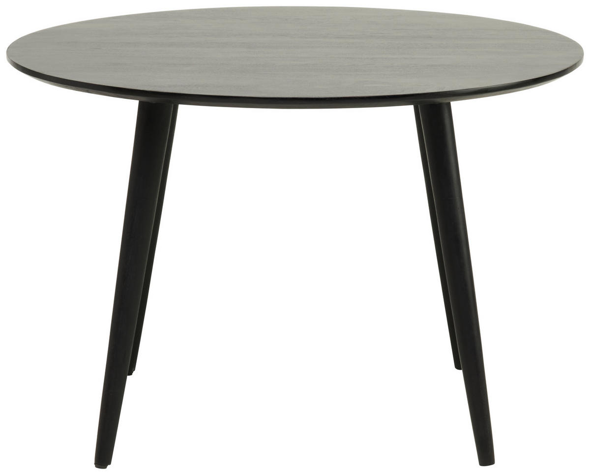 JEDÁLENSKÝ STÔL, akácia, čierna, 115/76/115 cm - čierna, Modern, drevo (115/76/115cm) - MID.YOU
