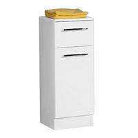DULAP INFERIOR in   - alb/culoare crom, Konventionell, material pe bază de lemn (30/81/33cm) - Xora