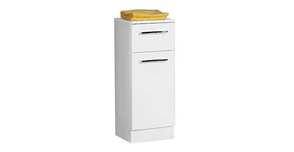 UNTERSCHRANK 30/81/33 cm - Chromfarben/Weiß, KONVENTIONELL, Holzwerkstoff (30/81/33cm) - Carryhome
