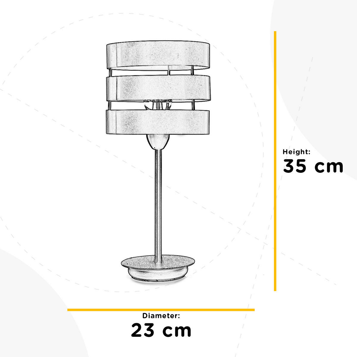 NACHTTISCHLEUCHTE 23/35 cm   - Schwarz, Design, Metall (23/35cm)