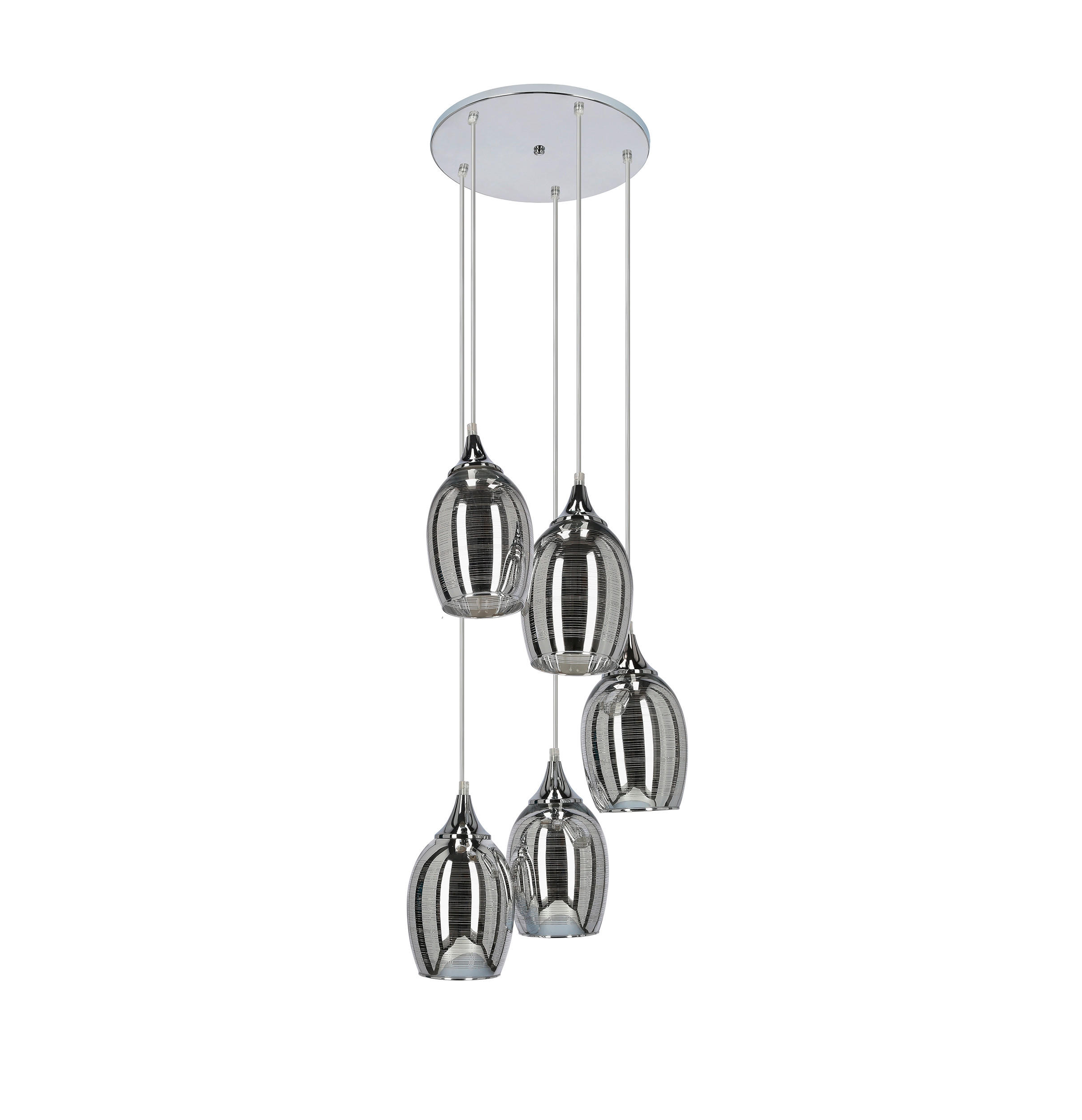 HÄNGELEUCHTE 35/35/125 cm  - Chromfarben, Design, Metall (35/35/125cm)