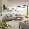 ECKSOFA  in Flachgewebe Naturfarben  255-365/175-224 cm  - Schwarz/Naturfarben, Design, Textil/Metall (255-365/175-224cm) - Dieter Knoll