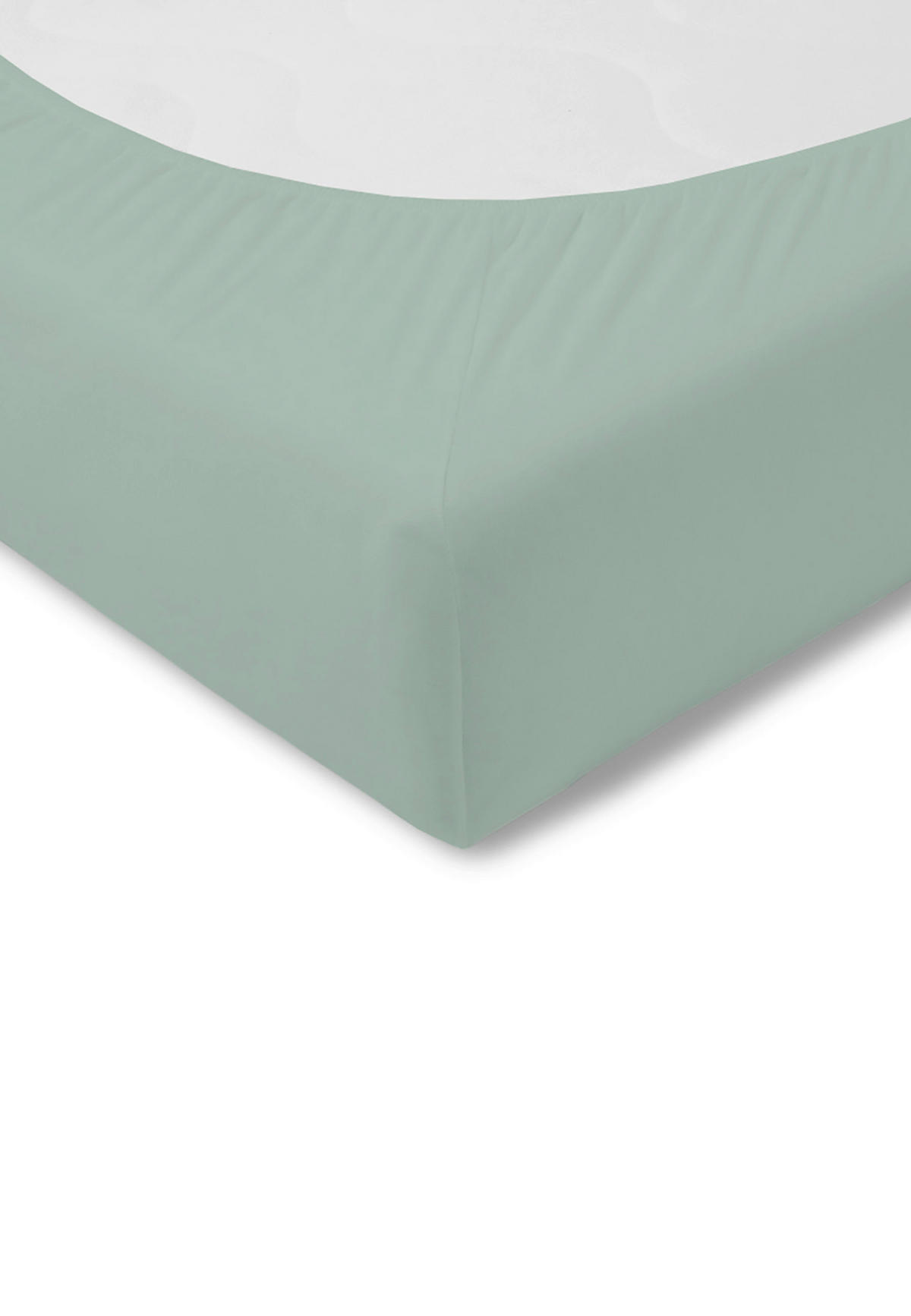 SPANNLEINTUCH 150/200 cm Zwirn-Jersey  - Salbeigrün, Basics, Textil (150/200cm) - Estella