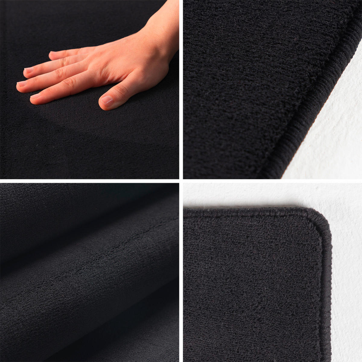 FLACHWEBETEPPICH 80/150 cm Sky Schwarz  - Schwarz, Basics, Textil (80/150cm) - Novel
